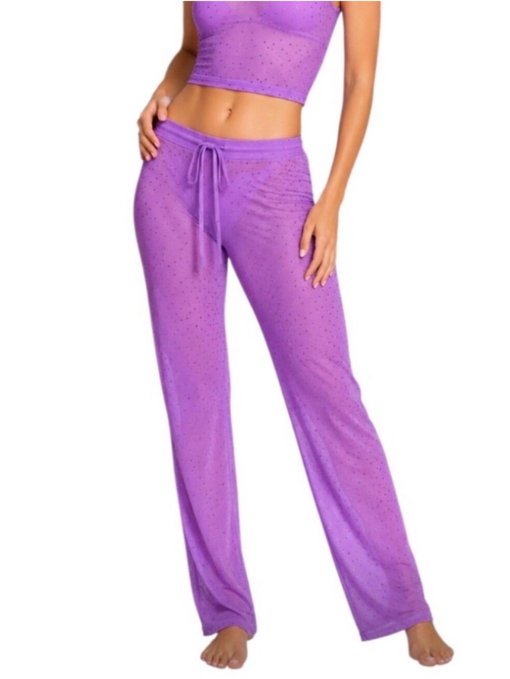 SKIMS Purple Sheer Mesh Lounge Pants